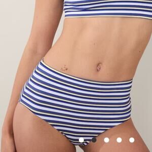 Athleta High Waist Swim Bottom Amelia Stripe - Size Small